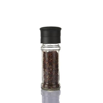 China Viable Wholesale Manual Plastic Grinder Glass Bottle Spice Salt and Pepper Grinder for sale