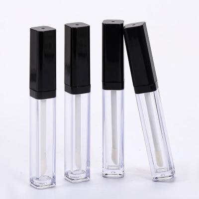 China Lip Gloss Easy Use Custom Squeeze Containers Unique Black Lip Gloss Tube On Bulk Sale for sale