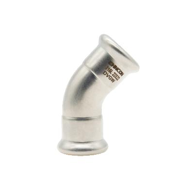 China Traditional stainless steel press fitting 45 degree elbow for sale