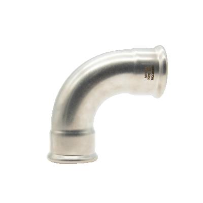 China Traditional Stainless Steel Press Fitting 90 Degree Elbow DVGW 316L for sale