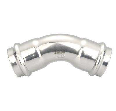 China Traditional Stainless Steel Press Fitting 45 Elbow JWWA Standard for sale