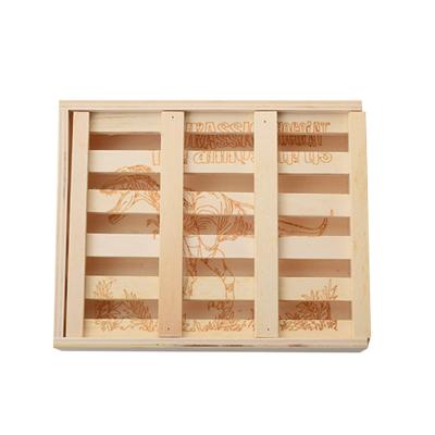 China China wooden multi-grid storage boxes can be used for jewelry and small items for sale