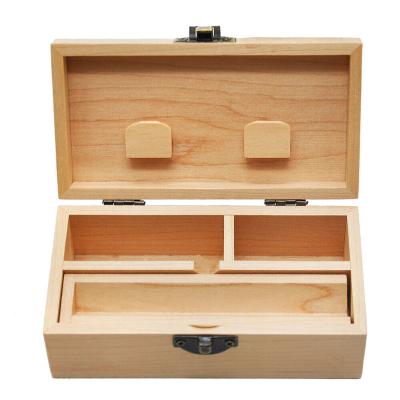 China Wholesale Europe Wooden Natural Handmade Box Tobacco Stash Herbal Storage Box for sale