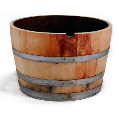 China Large Size Rustic Sturdy Multi Functional Storage Beer Display Solid Wood Wine Barrel for sale