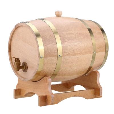 China Best Selling Natural Beer Morden Large Capacity Storage Wine Solid Wood Decorative Barrel for sale