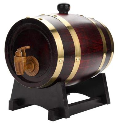 China Perfect Large Capacity Stable Handmade Bar Display Oak Vintage Beer Wooden Wine Barrels for sale