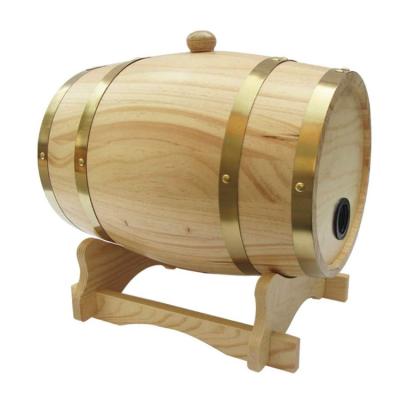 China New Design Handmade Environmental Wine Oak Wooden Aging Storage Beer Barrel for sale