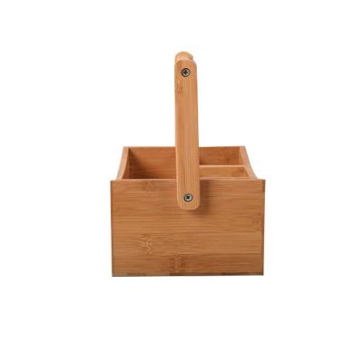 China New Selling Wooden Handle Eco-Friendly Hot Modern Wooden Wine Basket With Wooden Handle for sale