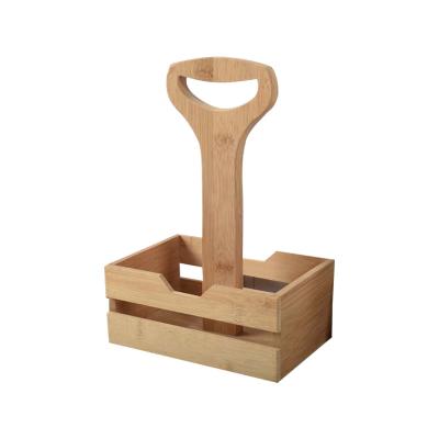 China Europe China Factory Price Wooden Condiment Basket Handle Storage Baskets Wooden for sale