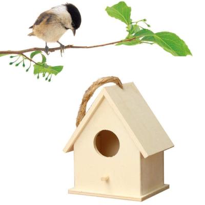 China Sustainable Wholesale New Design Handmade Multi Functional Sturdy Unfinished Wooden Bird Houses for sale