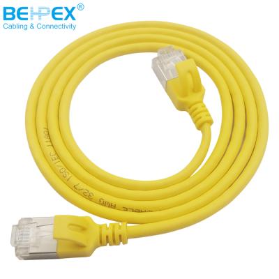 China space-saving & Great Flexibility Cat.6A Cat6 Patch Cable 32AWG U/FTP High Quality Communication Cables Gold Plated 50u RJ45 Plug for sale