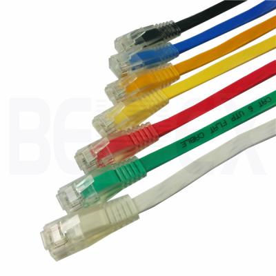 China PE LSZH PVC RJ45 Lan Cable Patch Cable UTP Cat5e Flat Network Cable for sale