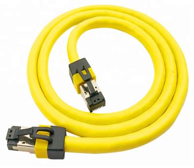 China 24AWG rj45 plug cat 8 patch cord network stranded bare copper modular cable for sale