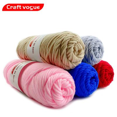 China Yarn Crocheting Baby DIY Fancy Yarn 8ply Anti-pilling Craft Yarn Wholesale Acrylic Soft Crochet Yarn Free Sample Vogue For Hand Knitting for sale