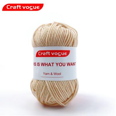 China Free Samples 5ply 50g Anti-Static Baby Cotton Soft Acrylic Hand Knitting Thick Cotton Yarns For Crocheting for sale