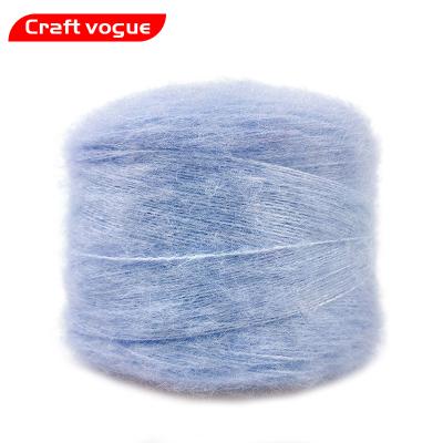 China Anti-bacteria Vogue loom one skein factory soft natural warm mohair silk kid blended woolen yarn crochet novelty yarn for hand knitting for sale