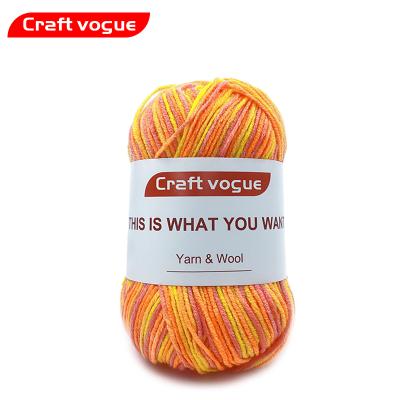 China Anti-bacteria Open Vogue Factory Supply Wholesale Fancy Colors Baby Yarn 3ply 50g Milk Soft Cotton Yarn For Crochet for sale