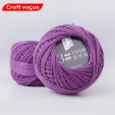 China Viable Craft Vogue China Wholesale Lenuo 100% Cotton Knitting Yarn Fancy Roving Yarn For Crocheting And Handwork for sale