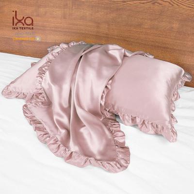 China Air Permeable Ruffle Trim 100% 6A Mulberrry Silk Satin Pillow Cases Lace High Quality for sale