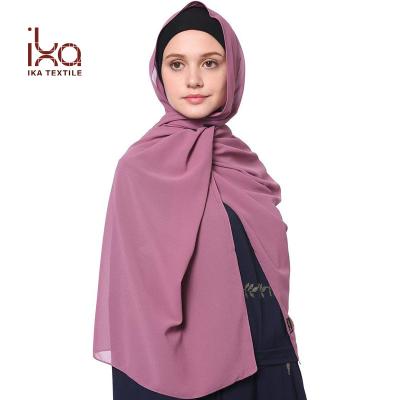 China Crepe Silk Islamic Muslim Chiffon Women's Clothing Feel Long Head Scarf for sale