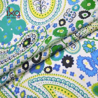 China Pure Eco-Friendly High Quality Simple Mulberry Silk Paisley Pattern Print Chiffon Chiffon Fabric 8mm Korean for sale