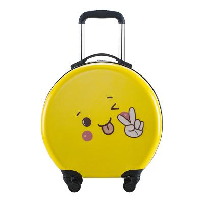 China New Cute Boys and Girls Round Luggage Children's Trolley Case Color Cartoon Cute Children's Luggage for sale