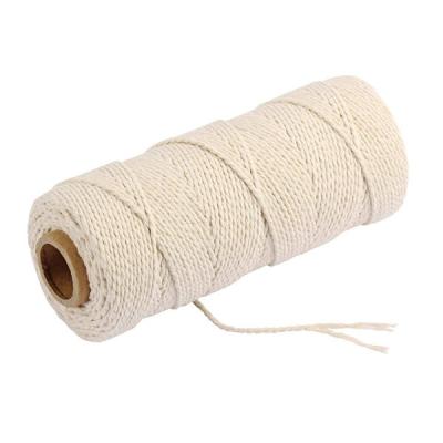 China Cotton 3mm Twist 200meters Cotton Twine DIY Twine Natural Cotton Rope for sale