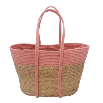 China Folding Travel Shoulder Bag Beach Woven Handbag Cotton Rope Macrame Bag Beach Bag Crochet Knit Purse For Women Girl for sale