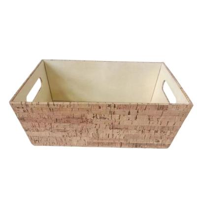 China Factory Wholesale Kitchen Customized Leather Basket Faux Leather Wine Storage Gift Basket Basket Organizer for sale