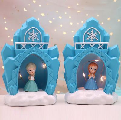 China Frozen MODEL TOY night light figure house decoration for little girls table lamp birthday gifts for sale