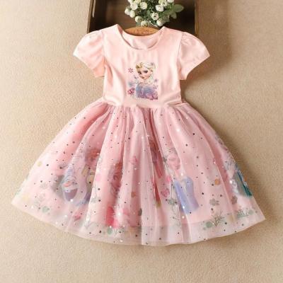 China Breathable Girl Dress Summer Kids Frozen Dresses For Girls Children Princess Dress for sale