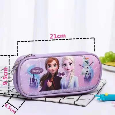 China Schools & Spiderman Pencil Bag Fashion Pencil Case Offices Frozen Kids Multifunctional PU Pen Bag for sale