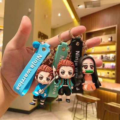 China Silicone Cartoon Key Rings PVC Keychains For Kids Bag Pendant for sale