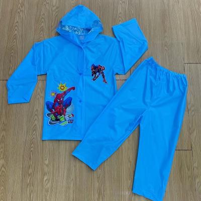 China Boys Girls Spiderman Raincoat Frozen Costume Bachelorette Raincoats For Kids Waterproof Hooded Raincoat For Outdoor Camping Recycling for sale