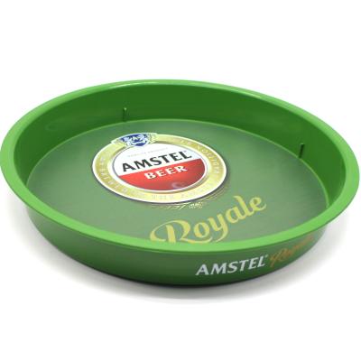 China Promotional Best Quality Durable Round Picosecond Picosecond With Logo Lamination Anti Slip Cheap Serving Tray From China for sale