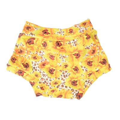 China Summer Anti-pilling Baby Flower Print Bummies Girls Sunflower Shorts Infant Bummies for sale