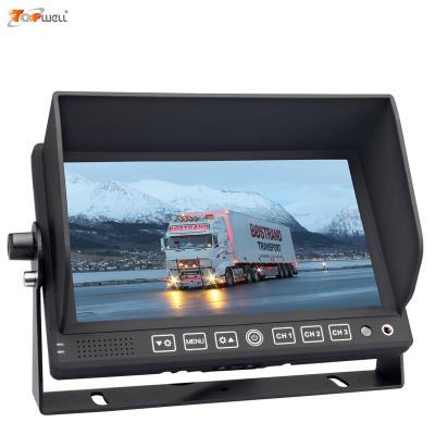 China 7 Inch Truck 3 Video Inputs Touch Button Car Monitor T-705 for sale