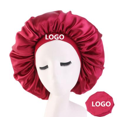 China Low MOQ Image Custom Extra Large Satin Hair Silk Hoods Silk Hair Hoods With Custom Logo for sale