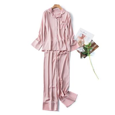 China Women's QUICK DRY Wholesale Sleepwear Pajamas Set Soft Silk Pajamas For Women for sale