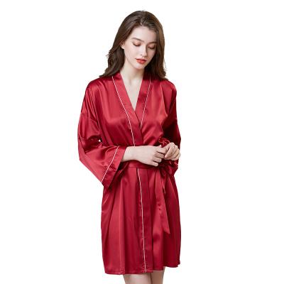 China QUICK DRY women's night wear bridal women's satin robe soft satin robes women pajamas for sale