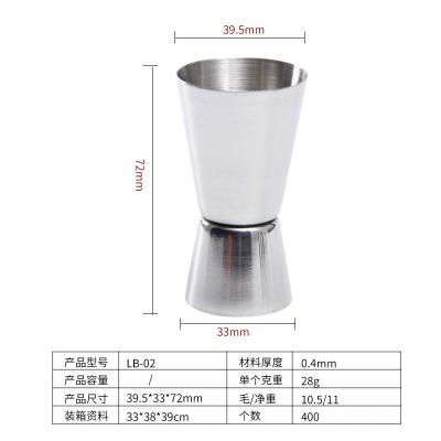 China Viable Stainless Steel Cocktail Shaker Measure Cup Dual Shot Drink Spirit Jigger Kitchen Tools for sale