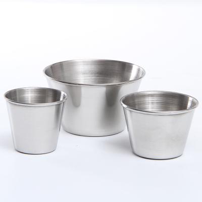 China Sustainable Stainless Steel Metal Sauce Cups, Coffee Mugs, Outdoor Stainless Steel Wine Glasses for sale