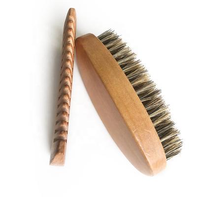 China Manufacturer Detangling Eco Friendly Man Beard Brush Compact And Double Design Wooden Comb Set for sale