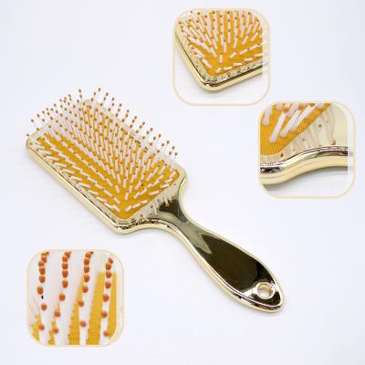 China Marble Nondisposable Custom Plastic Tangle Maker Hair Brush Free Logo Hair Brush For Curly Hair for sale