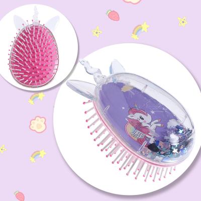 China Factory Directly Round Massage Scrape Oval Bling Dish Egg Shape Detangling Hair Brush Bling Hair Brush for sale