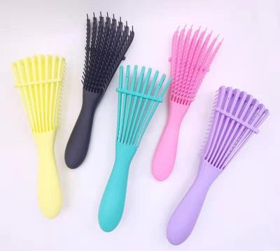 China Best Wholesale Women Octopus Eight Rows Plastic Hair Detangle Round Brush Detangling Hair Brushes for sale