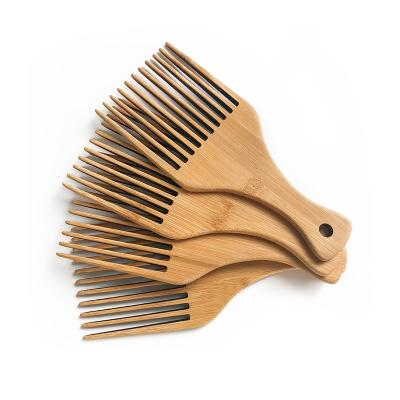 China Nondisposable Eco-Friendly Custom Logo Afro Pick Wide Tooth Comb And Afro Pick For Hair Detangling for sale