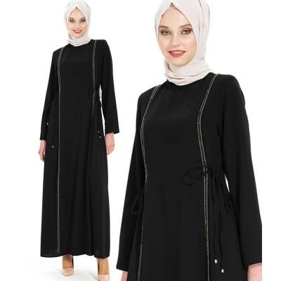 China Anti-wrinkle factory custom wholesale khamis arabic islamic clothing solid color long skirts muslim women dress for sale