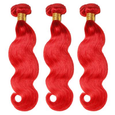 China Body Wave Colored Bundles Sellers Wholesale Hair Bundles 2021 Popular Red Body Wave Bundles Hair Extension Cuticle Aligned Hair for sale