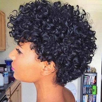 China PIXIE Wig Hair Wig Natural Pixie Cut Bob Short Machine Made Pixie Curly Cut Wig Bleached Knots Lace Frontal Wig With Bangs for sale